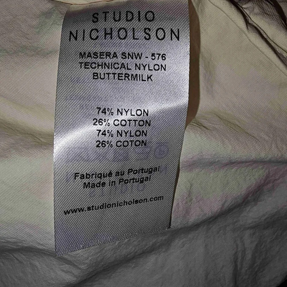 Studio Nicholson Womens Buttermilk Nylon Technical Masera Jacket 1 US 6 Pullover - Picture 5 of 5